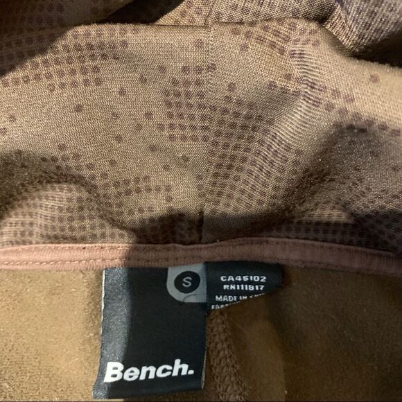 Bench brown zip up jacket hoodie Sz S - Picture 6 of 9